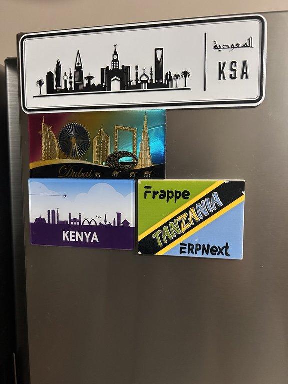 Fridge magnets from trips