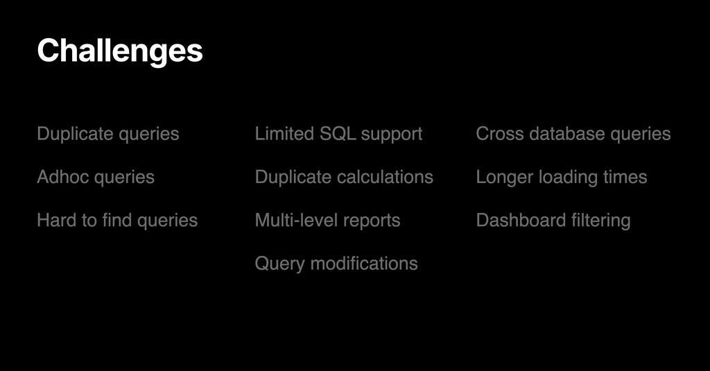 Slide of Frappe Insights v2 challenges